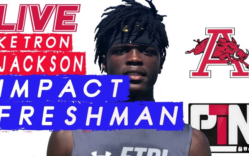 LIVE: Hogs Ketron Jackson & Raheim Sanders Make Top 100 Freshmen Impact List — Arkansas Football Podcast | Tusk Talk With Ty
