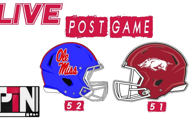 LIVE: Arkansas Hogs 51 Ole Miss Rebels 52 — Arkansas Football Podcast | Tusk Talk With Ty