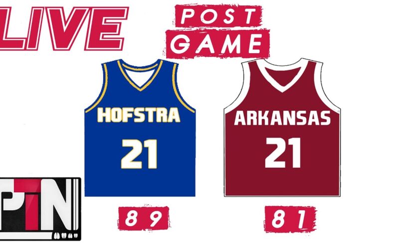 LIVE: Hogs 81 Hofstra 89 The Muss Bus Has A Flat Tire — Arkansas Football Podcast | Tusk Talk With Ty
