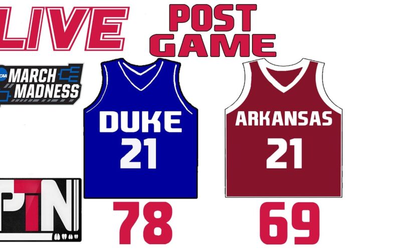 LIVE: Arkansas Hogs Fall To The Duke Blue Devils In Elite 8 — Arkansas Football Podcast | Tusk Talk With Ty