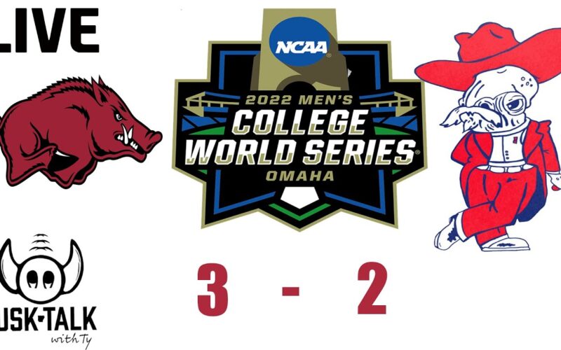 Hogs Defeat Rebels 3-2 In Omaha — Arkansas Baseball Podcast | Tusk Talk With Ty