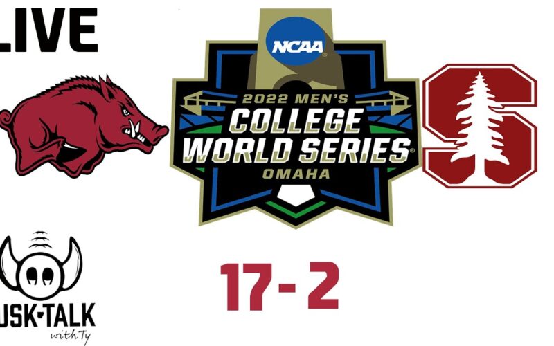 Hogs DEMOLISH Stanford 17-2 In Omaha — Arkansas Baseball Podcast | Tusk Talk With Ty