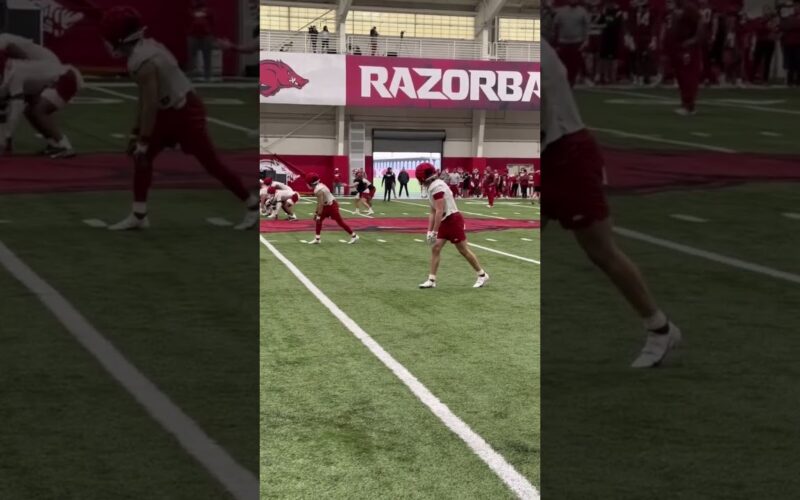 Isaac Teslaa Arkansas Spring Camp Day 1 — Arkansas Football Podcast | Tusk Talk With Ty