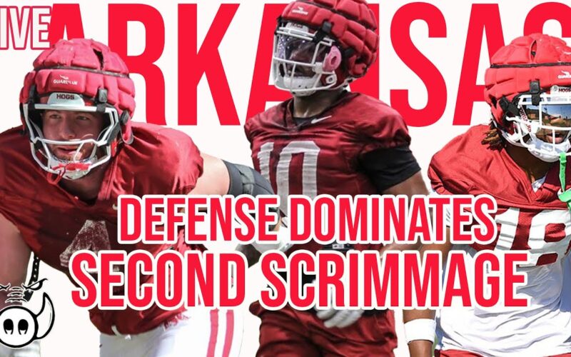 Hogs Defense Dominate 2nd Scrimmage + Is Oline In Trouble? — Arkansas Football Podcast | Tusk Talk With Ty