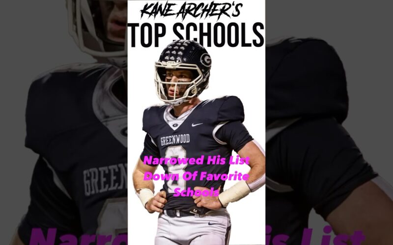 Kane Archer’s Latest List Of Schools