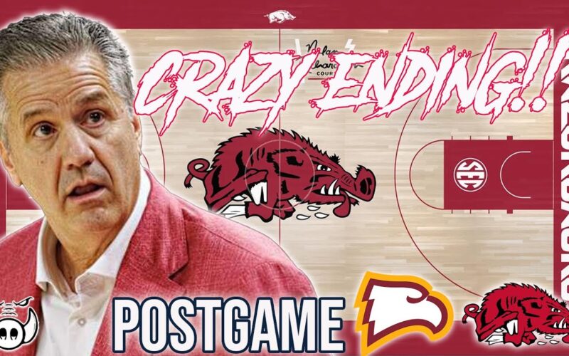 CRAZY ENDING HOGS VS WINTHROP (Postgame) — Arkansas Basketball Podcast | Tusk Talk With Ty