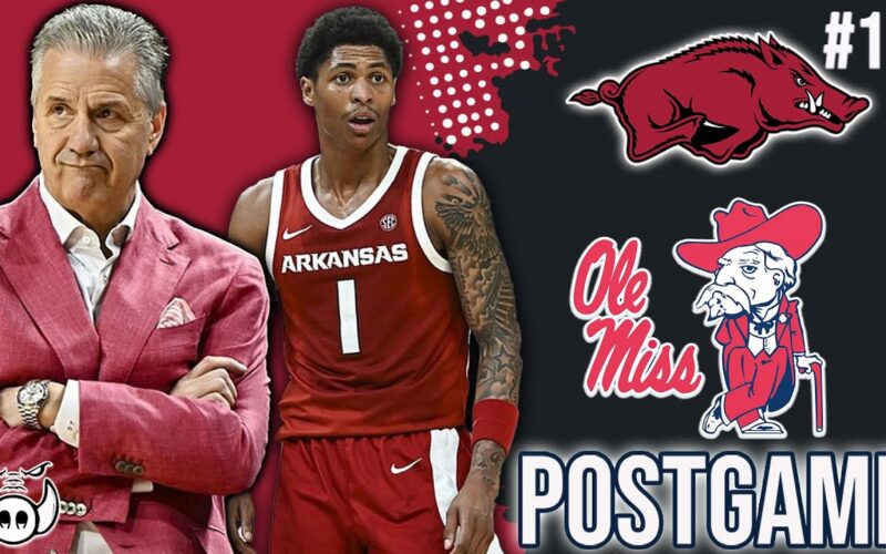 HOGS BIG SEC ROAD WIN! Down Go The Rebels At Home — Arkansas Basketball Podcast | Tusk Talk With Ty